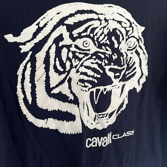 Cavalli Class Tiger Tee โ Navy XL (Roberto Cavalli) - Picture 2 of 4